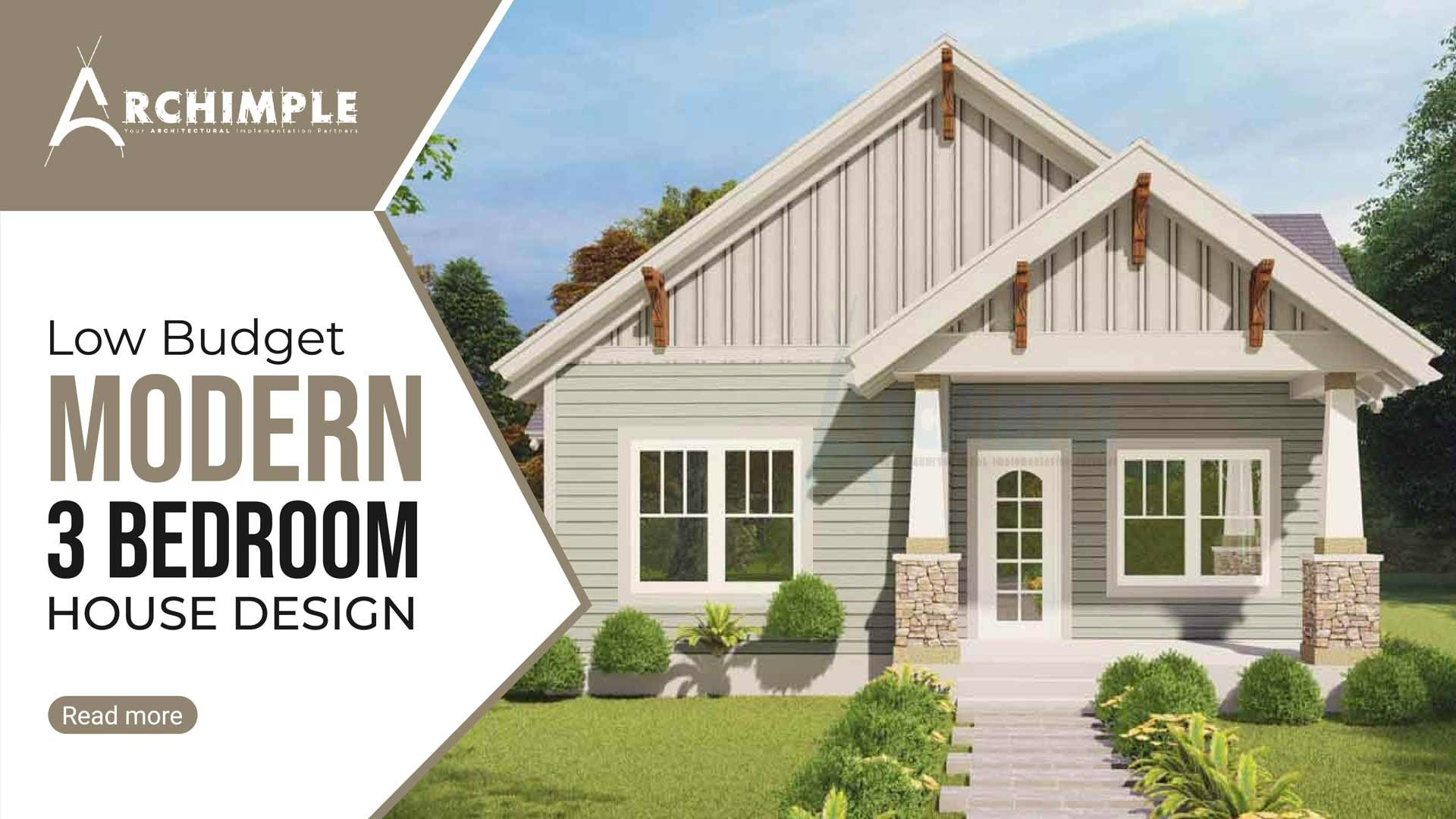 low budget modern 3 bedroom house design